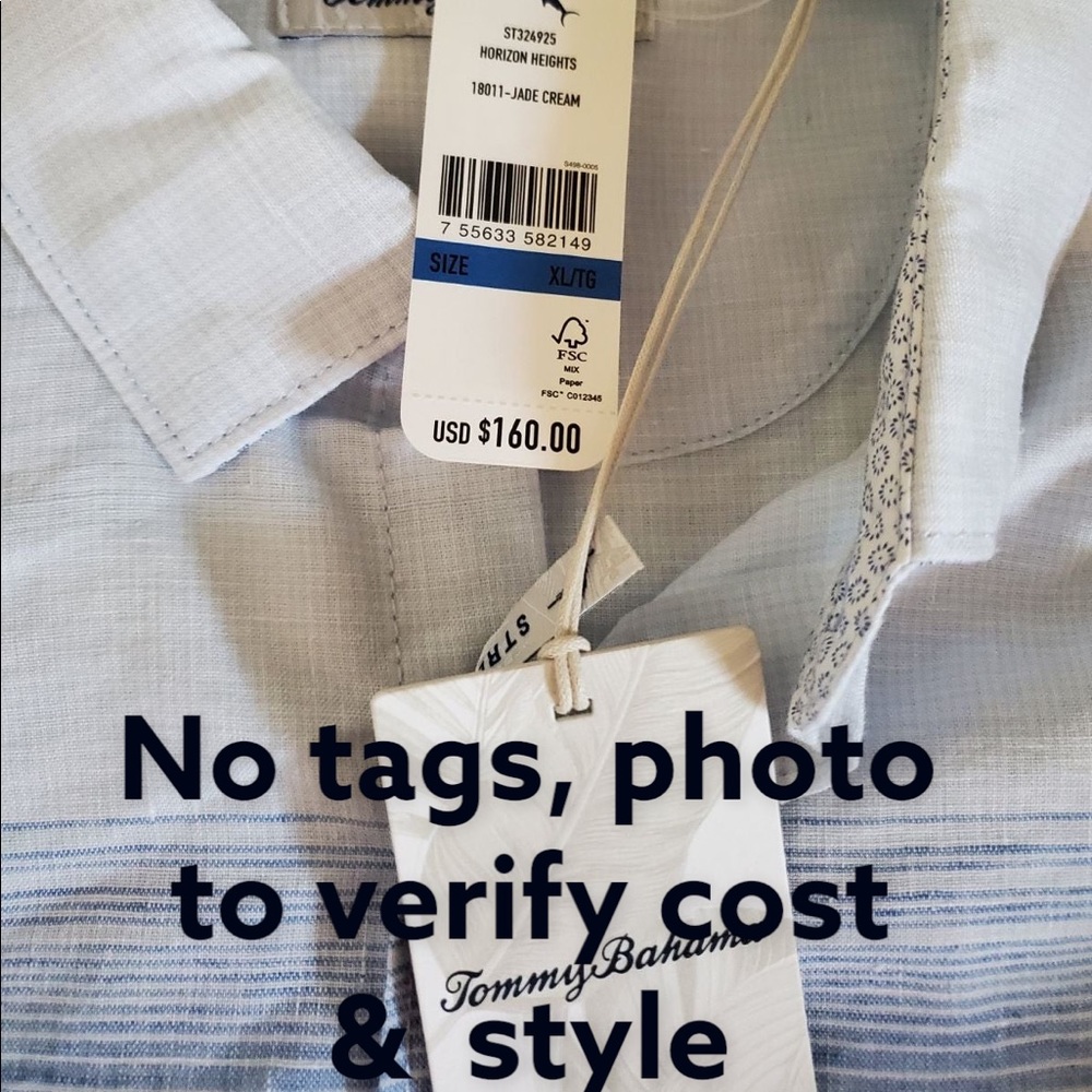 Tommy Bahama Horizon Heights Stretch Sport Shirt Size M - Picture 9 of 10